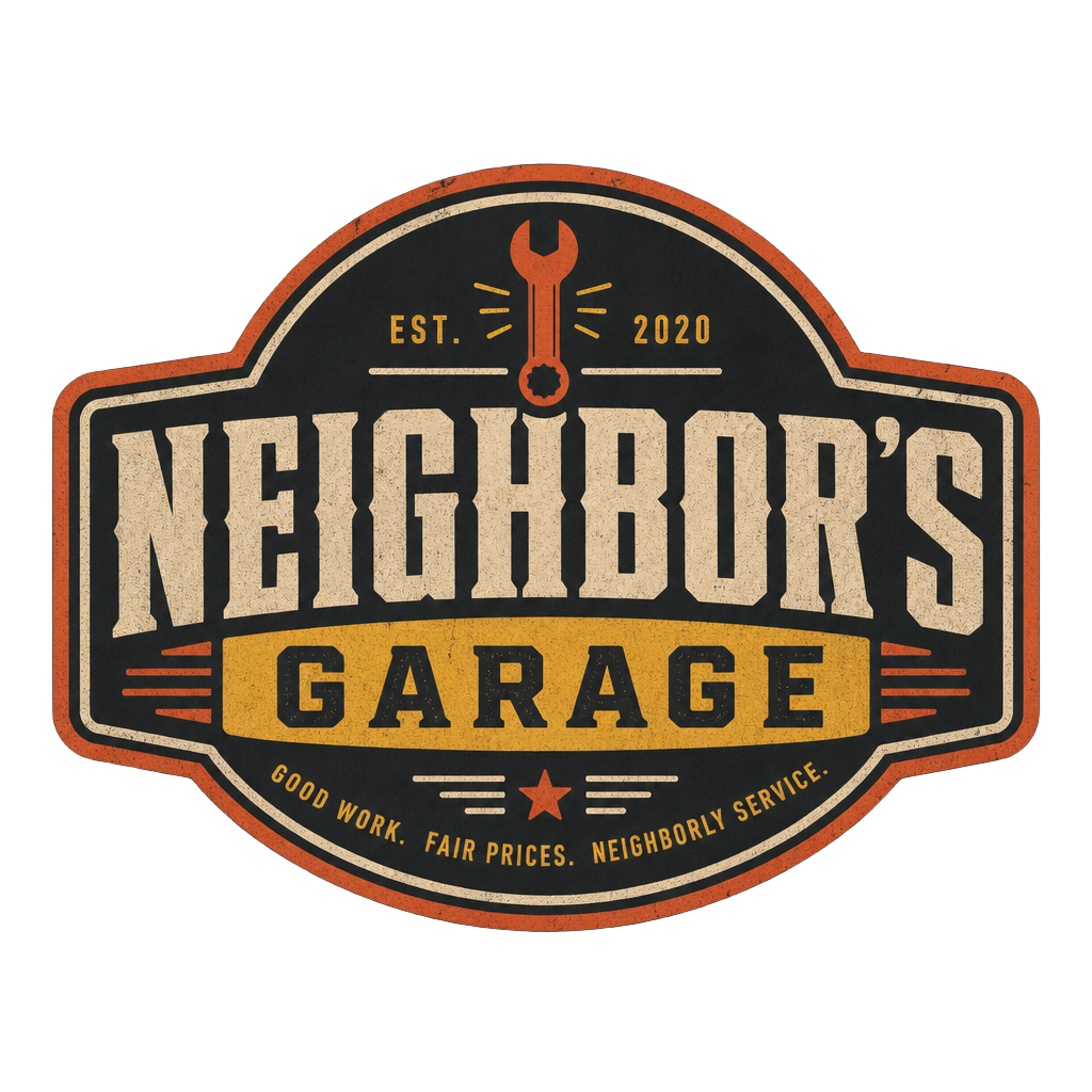 Neighbor's Garage website design screenshot showing homepage layout and branding by DigitalTreehouse